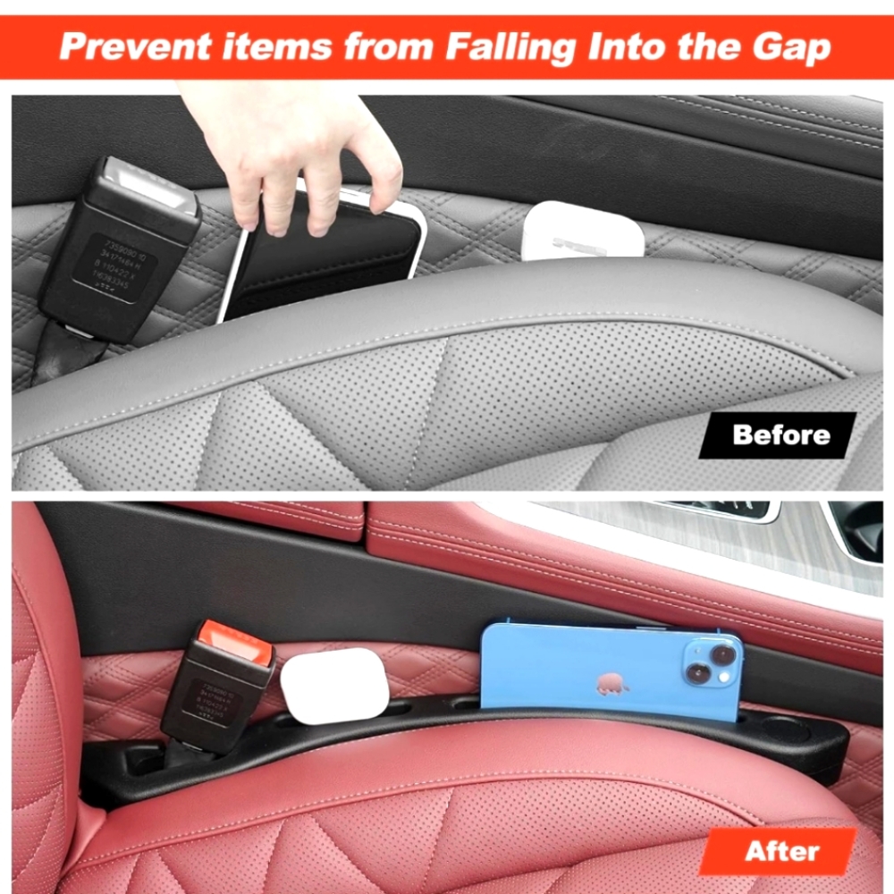 Car Seat Gap Filler 2PCS NEW BLACK COLOR.